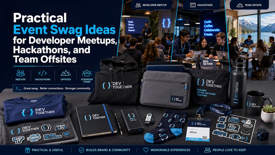 Practical Event Swag Ideas for Developer Meetups, Hackathons, and Team Offsites