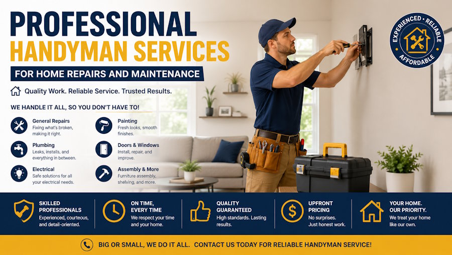 Professional Handyman Services for Home Repairs and Maintenance
