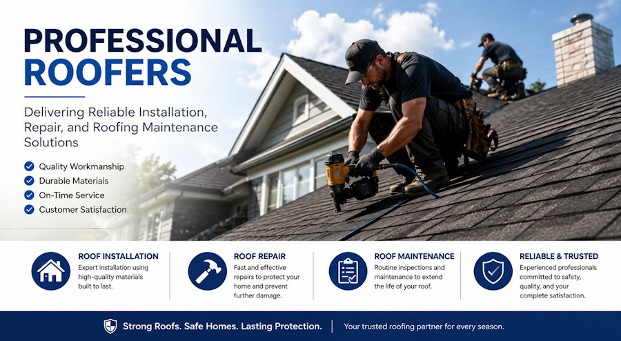 Professional Roofers Delivering Reliable Installation, Repair, and Roofing Maintenance Solutions