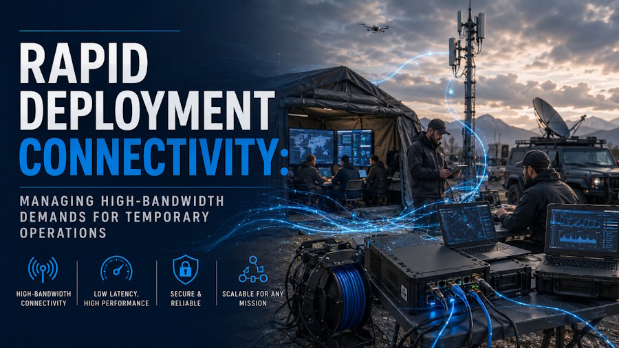 Rapid Deployment Connectivity: Managing High-Bandwidth Demands for Temporary Operations