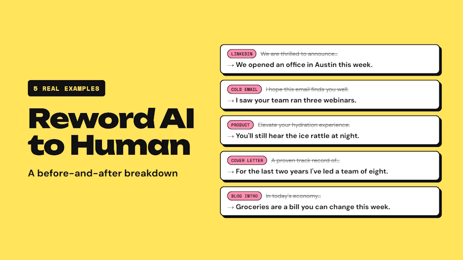 Reword AI to Human: A Before-and-After Breakdown of 5 Real Examples