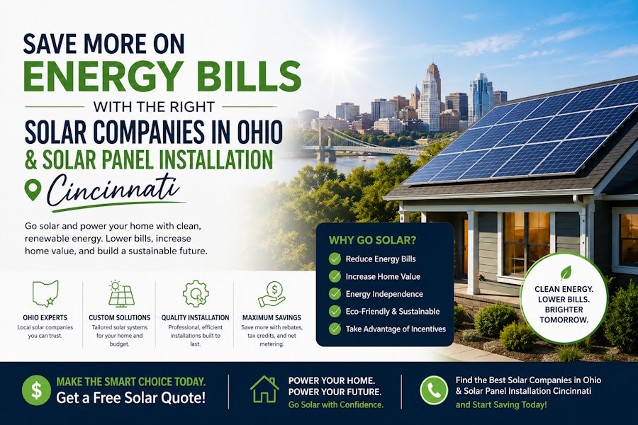 Save More on Energy Bills with the Right Solar Companies in Ohio and Solar Panel Installation Cincinnati