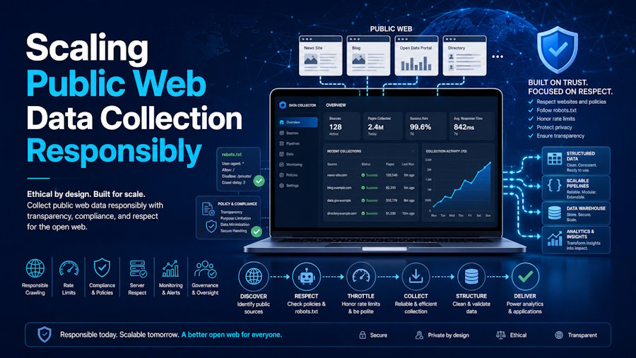 Scaling Public Web Data Collection Responsibly