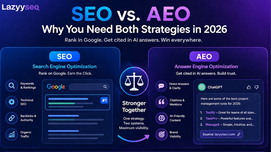 SEO vs. AEO: Why You Need Both Strategies in 2026