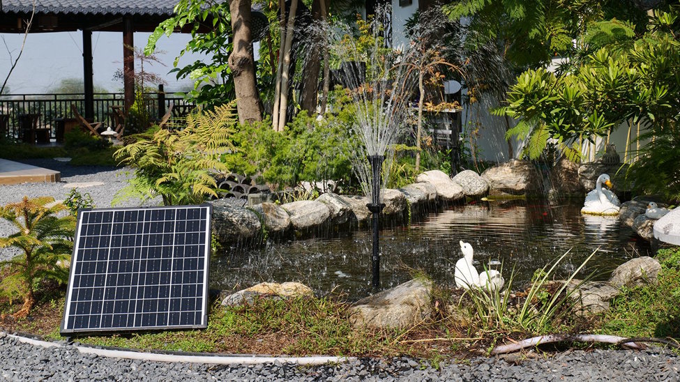 Solar-Powered Pond Filter and Waterfall Kits for Clean, Eco-Friendly Water Features