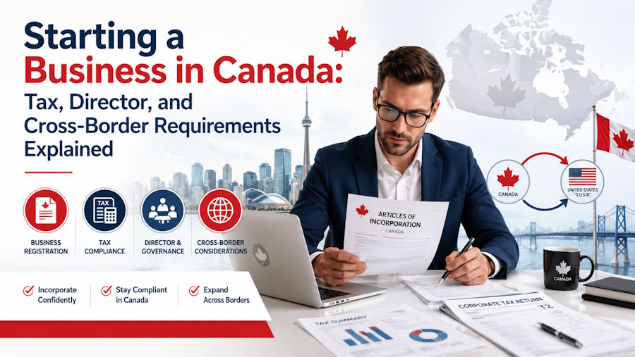 Starting a Business in Canada: Tax, Director, and Cross-Border Requirements Explained