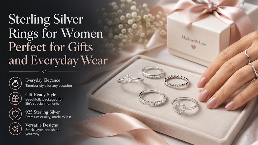 Sterling Silver Rings for Women Perfect for Gifts and Everyday Wear