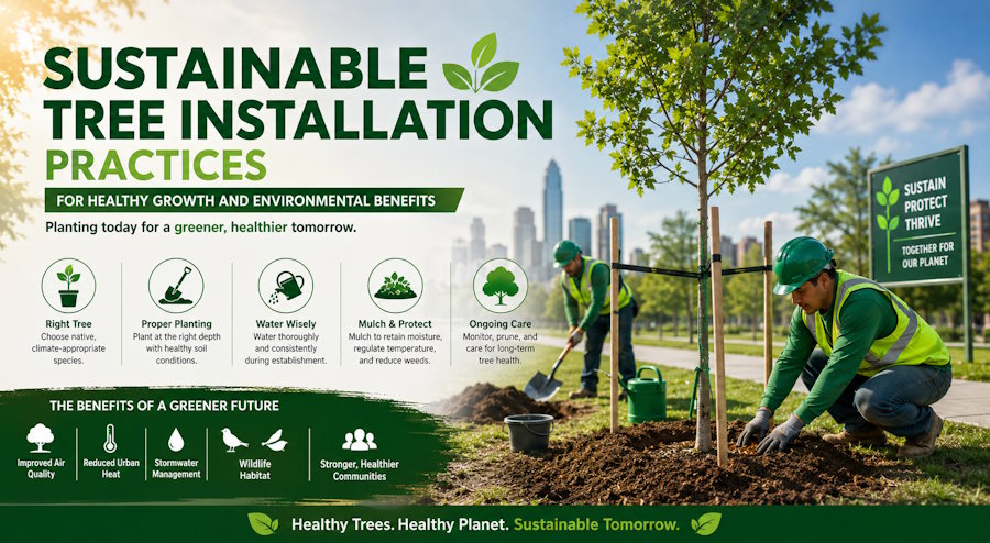 Sustainable Tree Installation Practices for Healthy Growth and Environmental Benefits