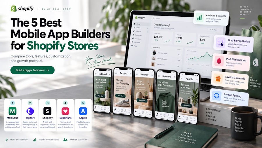 The 5 Best Mobile App Builders for Shopify Stores