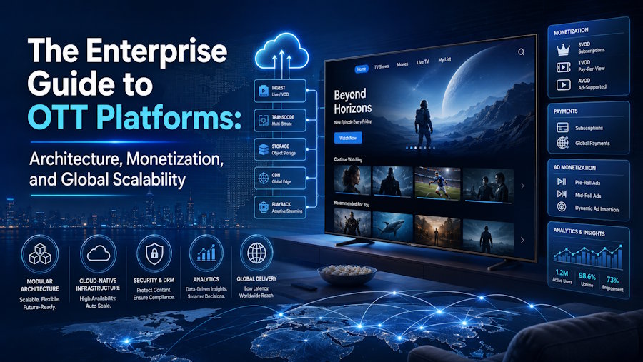 The Enterprise Guide to OTT Platforms: Architecture, Monetization, and Global Scalability