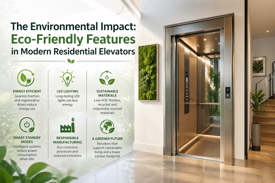 The Environmental Impact: Eco-Friendly Features in Modern Residential Elevators