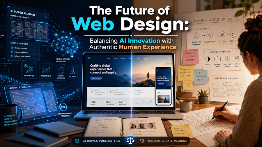 The Future of Web Design: Balancing AI Innovation with Authentic Human Experience