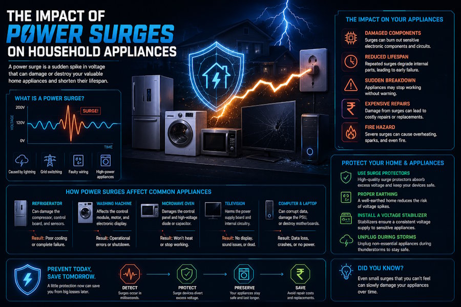 The Impact of Power Surges on Household Appliances