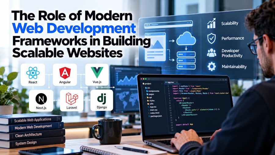 The Role of Modern Web Development Frameworks in Building Scalable Websites