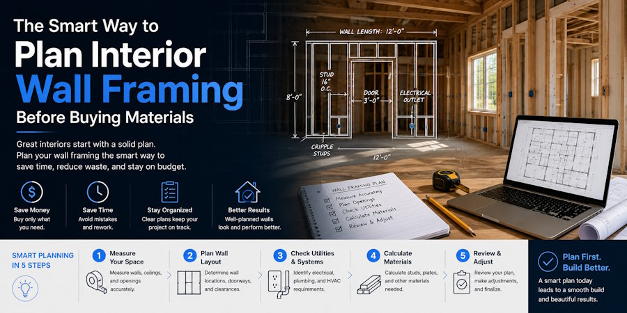 The Smart Way to Plan Interior Wall Framing Before Buying Materials