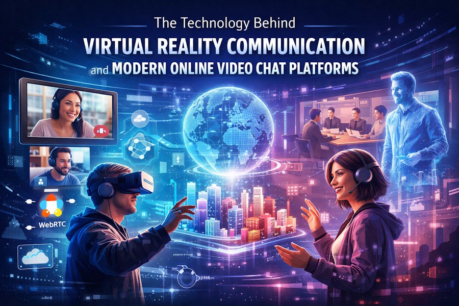 The Technology Behind Virtual Reality Communication and Modern Online Video Chat Platforms
