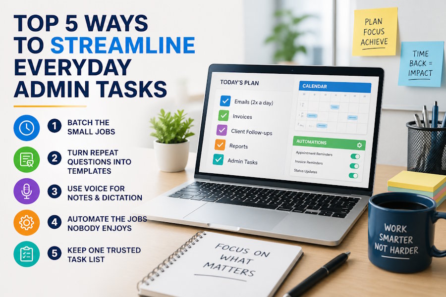 Top 5 Ways to Streamline Everyday Admin Tasks