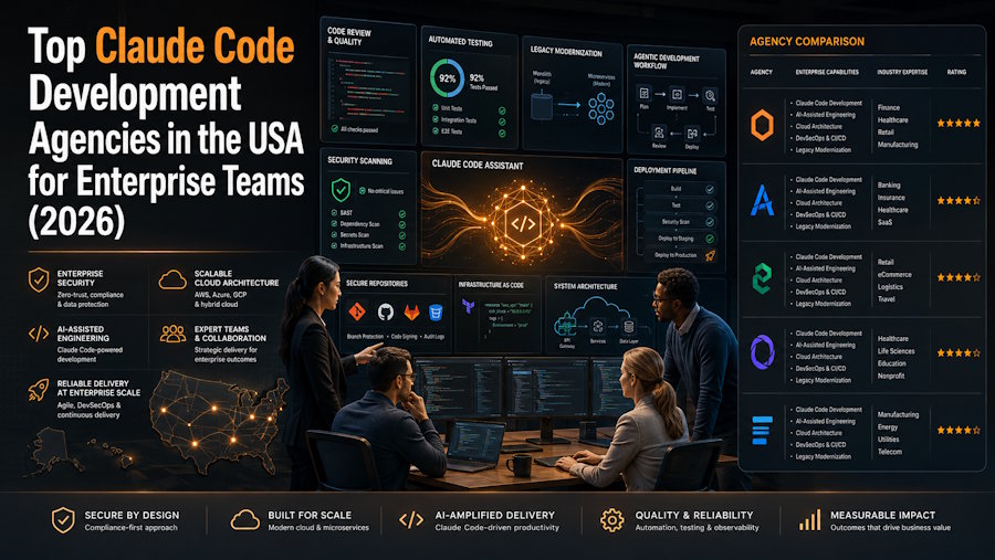 Top Claude Code Development Agencies in the USA for Enterprise Teams (2026)