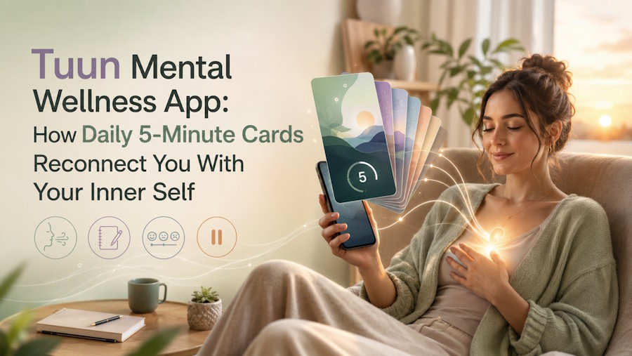 Tuun Mental Wellness App: How Daily 5-Minute Cards Reconnect You With Your Inner Self