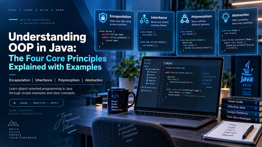 Understanding OOP in Java: The Four Core Principles Explained with Examples