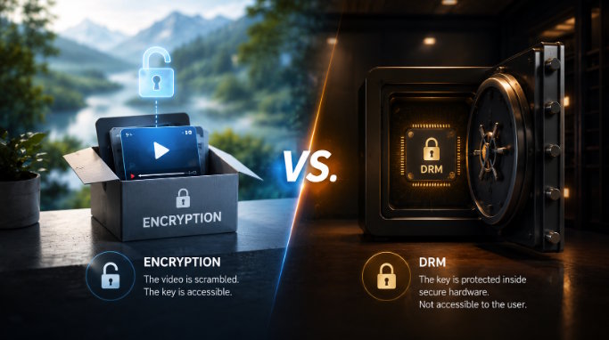 Video Encryption vs. DRM: What's the Difference and Why it Matters