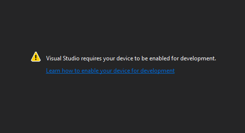 Cómo habilitar tu dispositivo para el desarrollo en Visual Studio para desarrollar aplicaciones UWP