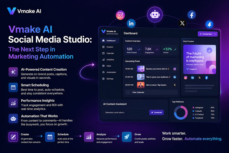 Vmake AI Social Media Studio: The Next Step in Marketing Automation
