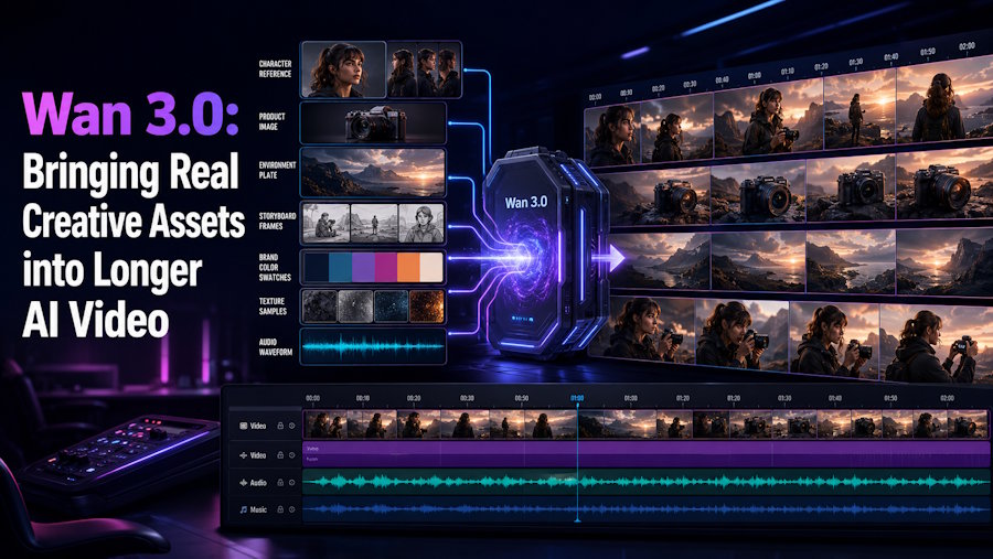Wan 3.0: Bringing Real Creative Assets into Longer AI Video