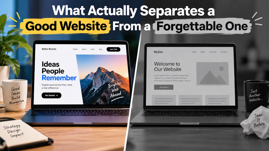 What Actually Separates a Good Website From a Forgettable One