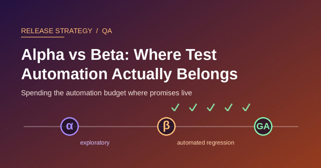 What Alpha and Beta Phases Taught Me About Where Automation Belongs