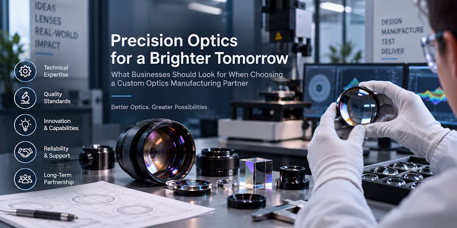 What Businesses Should Look for When Choosing a Custom Optics Manufacturing Partner