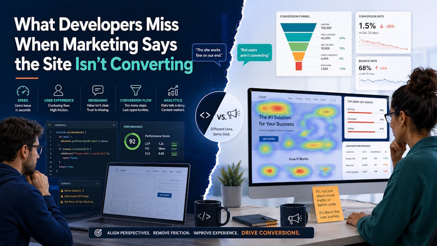 What Developers Miss When Marketing Says the Site Isn't Converting