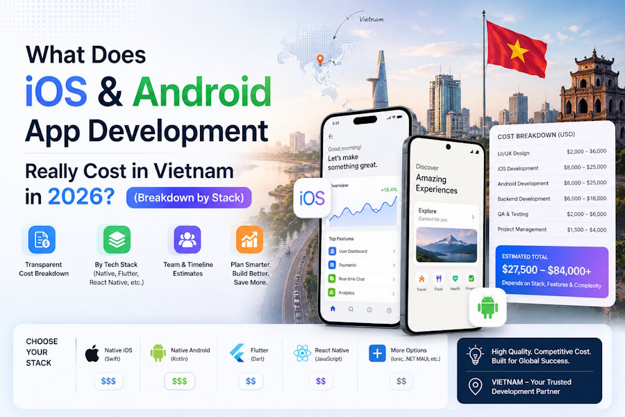 What Does iOS & Android App Development Really Cost in Vietnam in 2026? (Breakdown by Stack)