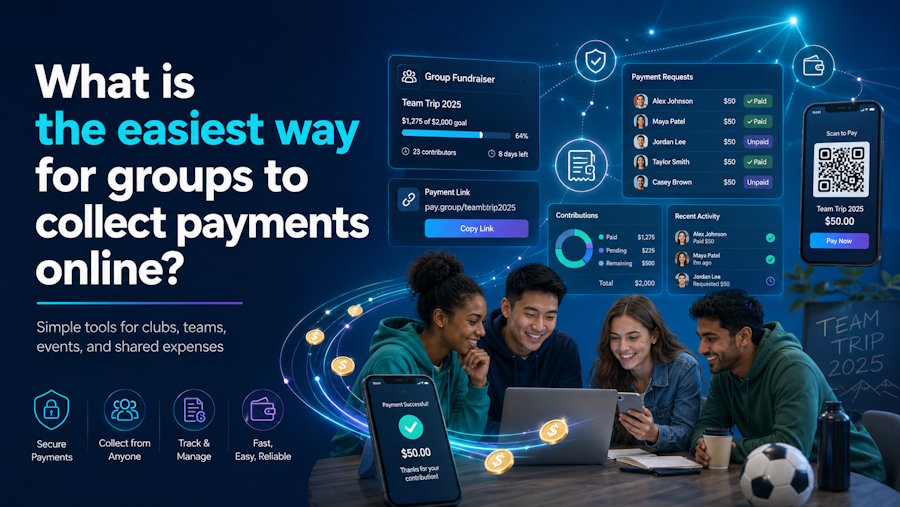What is the easiest way for groups to collect payments online?