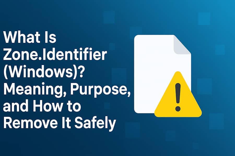 What Is Zone.Identifier (Windows)? Meaning, Purpose, and How to Remove It Safely