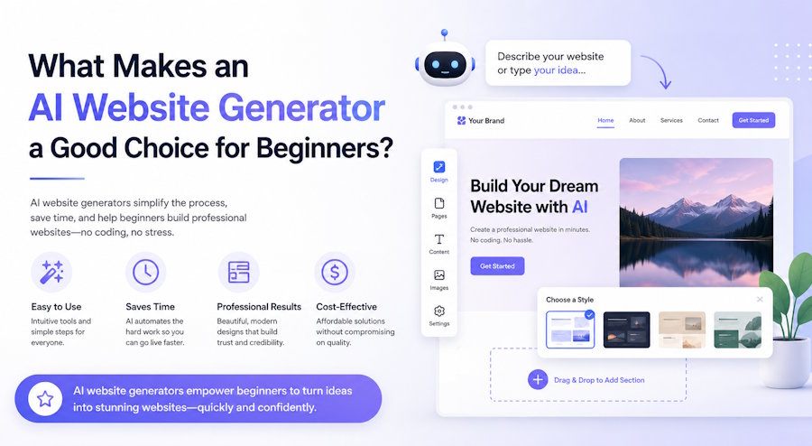 What Makes an AI Website Generator a Good Choice for Beginners?
