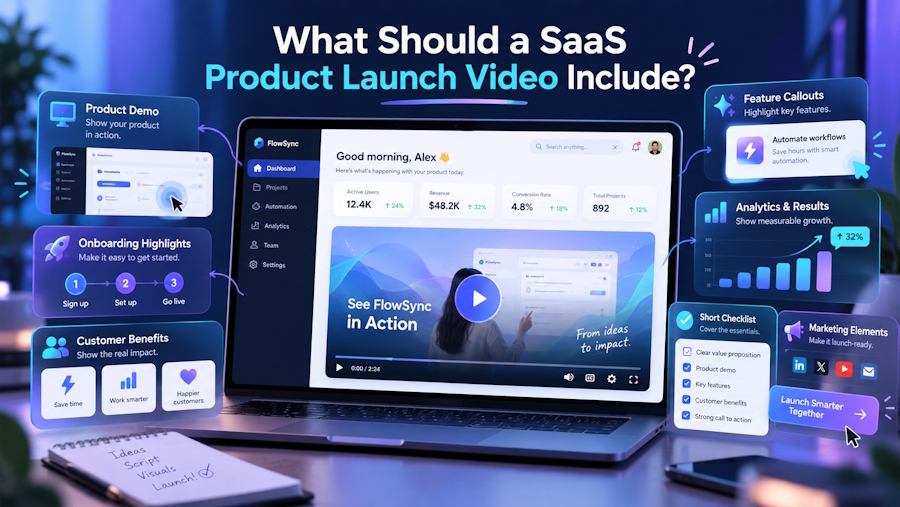 What Should a SaaS Product Launch Video Include?