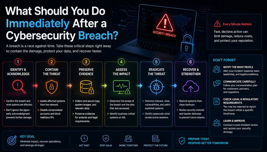 What Should You Do Immediately After a Cybersecurity Breach?