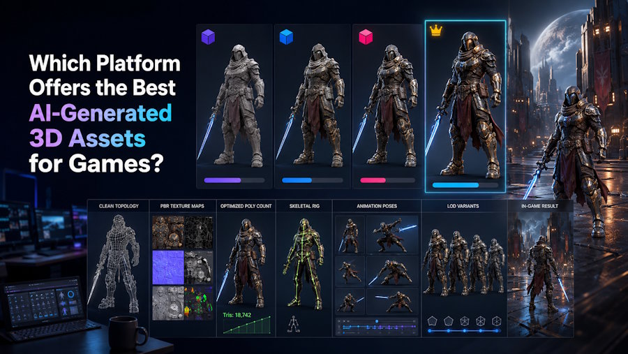Which Platform Offers the Best AI-Generated 3D Assets for Games?