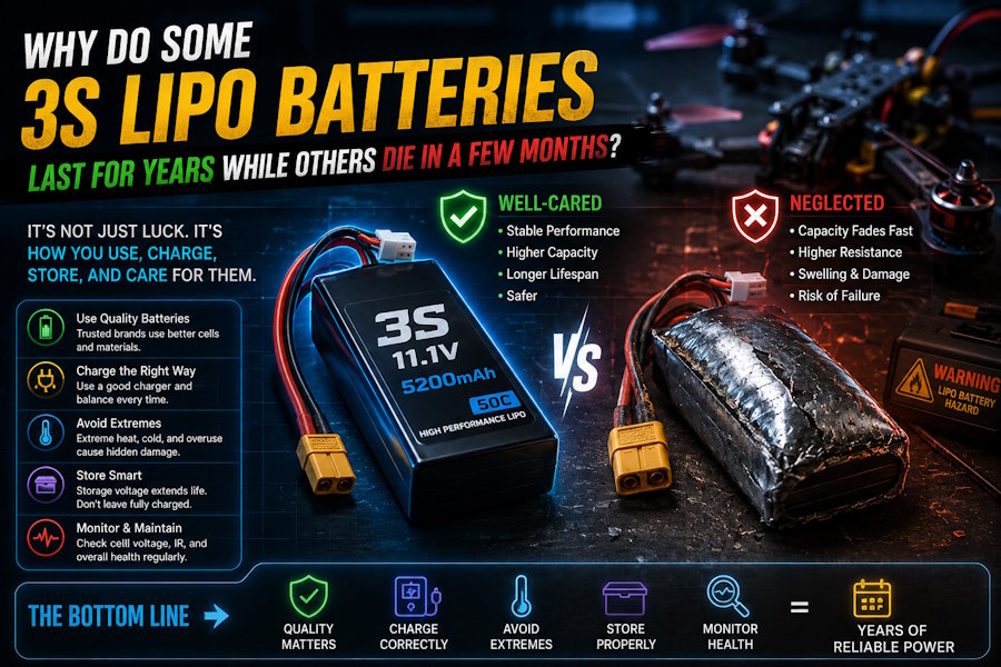 Why Do Some 3S LiPo Batteries Last for Years While Others Die in a Few Months?