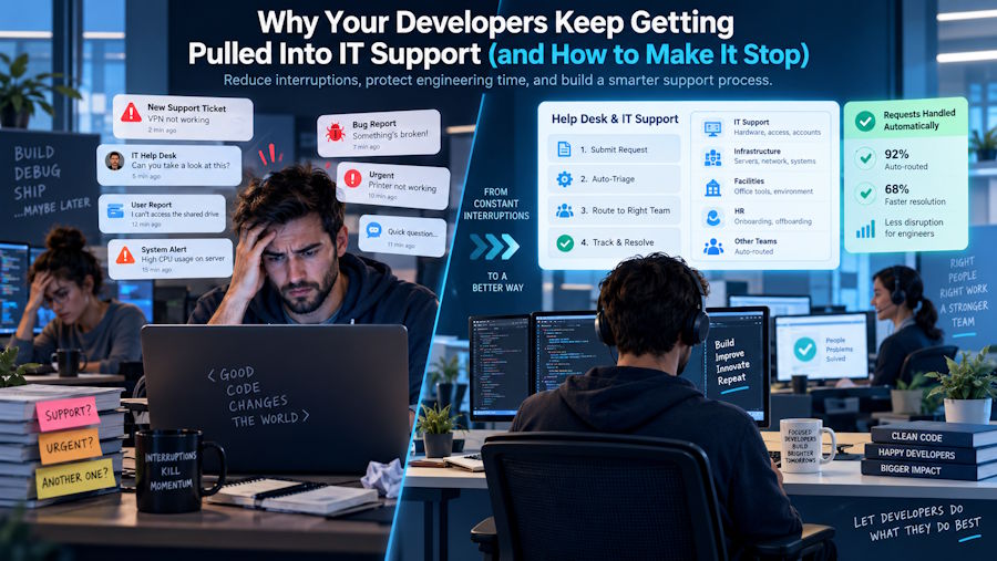 Why Your Developers Keep Getting Pulled Into IT Support (and How to Make It Stop)