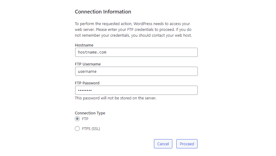 How to stop WordPress from asking for FTP/SFTP credentials when installing a plugin or theme