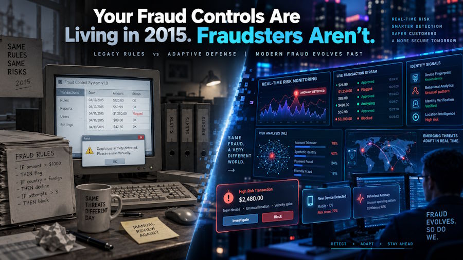 Your Fraud Controls Are Living in 2015. Fraudsters Aren't.