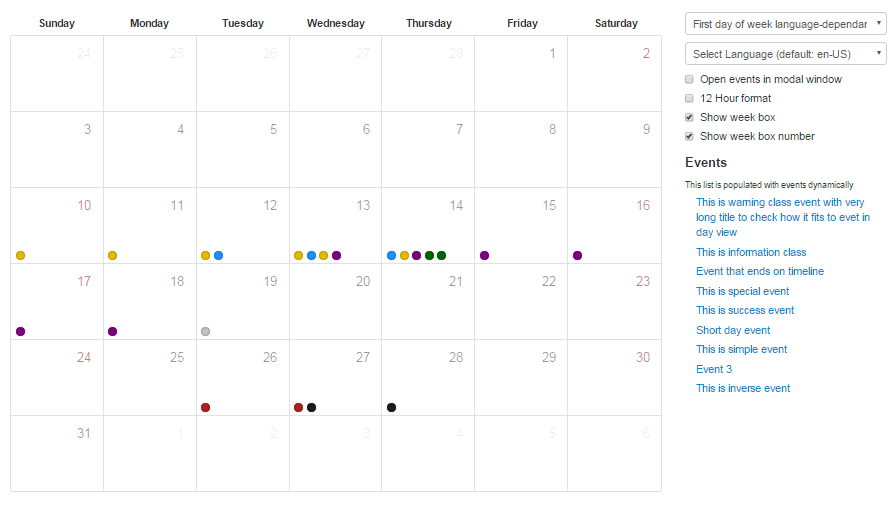 Calendario de citas bootstrap