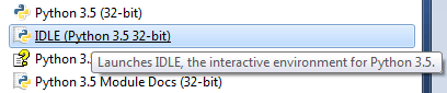 Python IDLE and cmd.exe