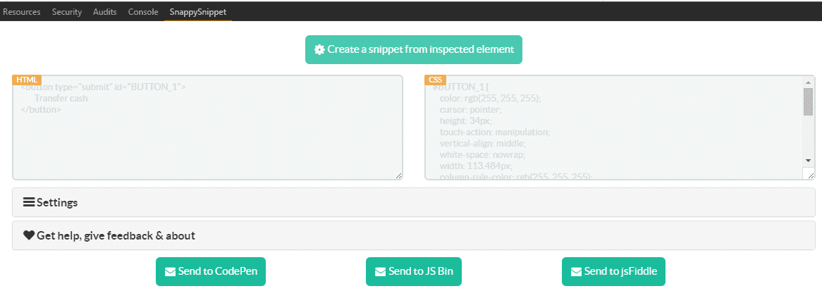 Get HTML and CSS from inspected element Chrome