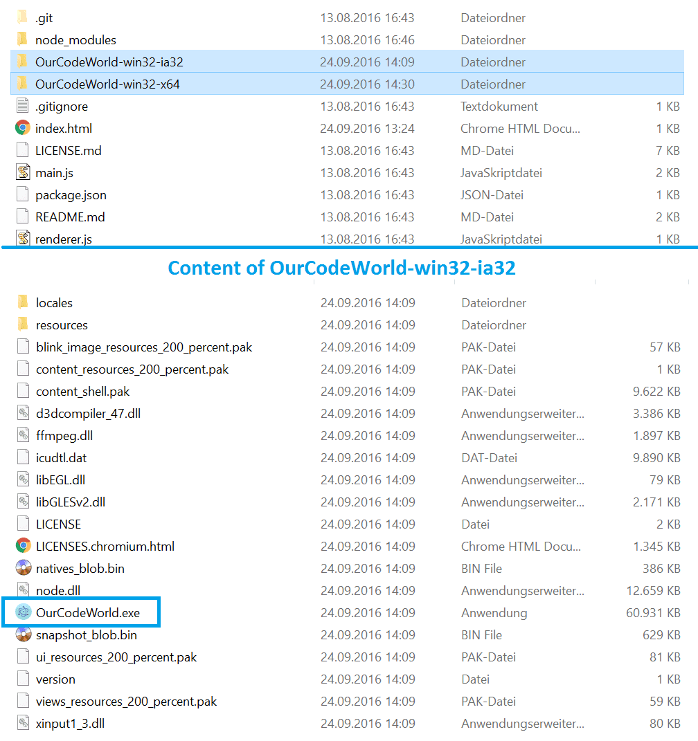 Built and packaged electron app