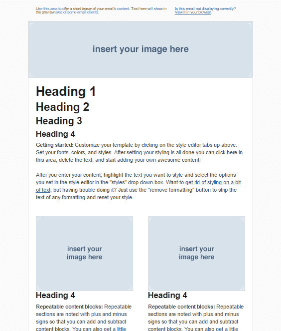 Blue Prints Mailchimp