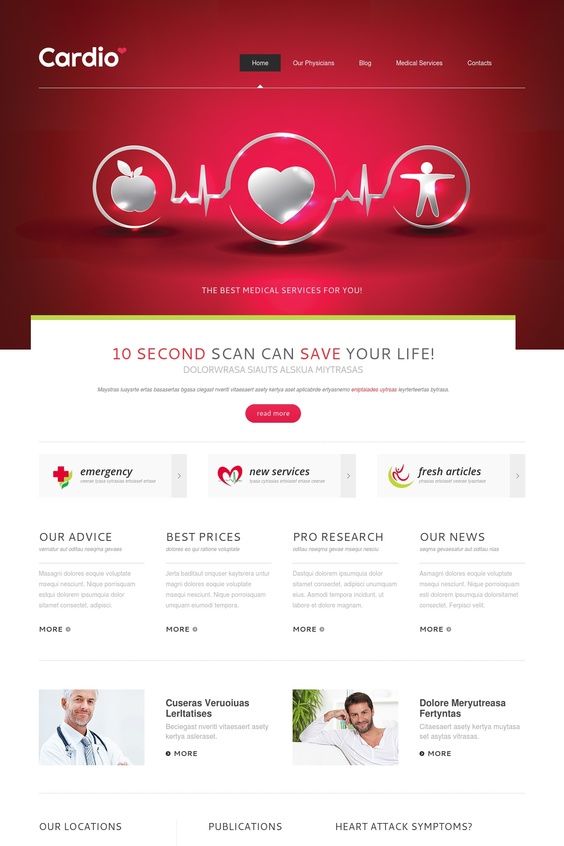 Cardio Template Joomla