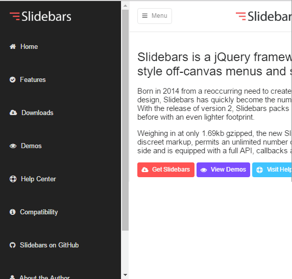 Top 10 Best Slide Sidebar Menu Drawer Javascript And Jquery